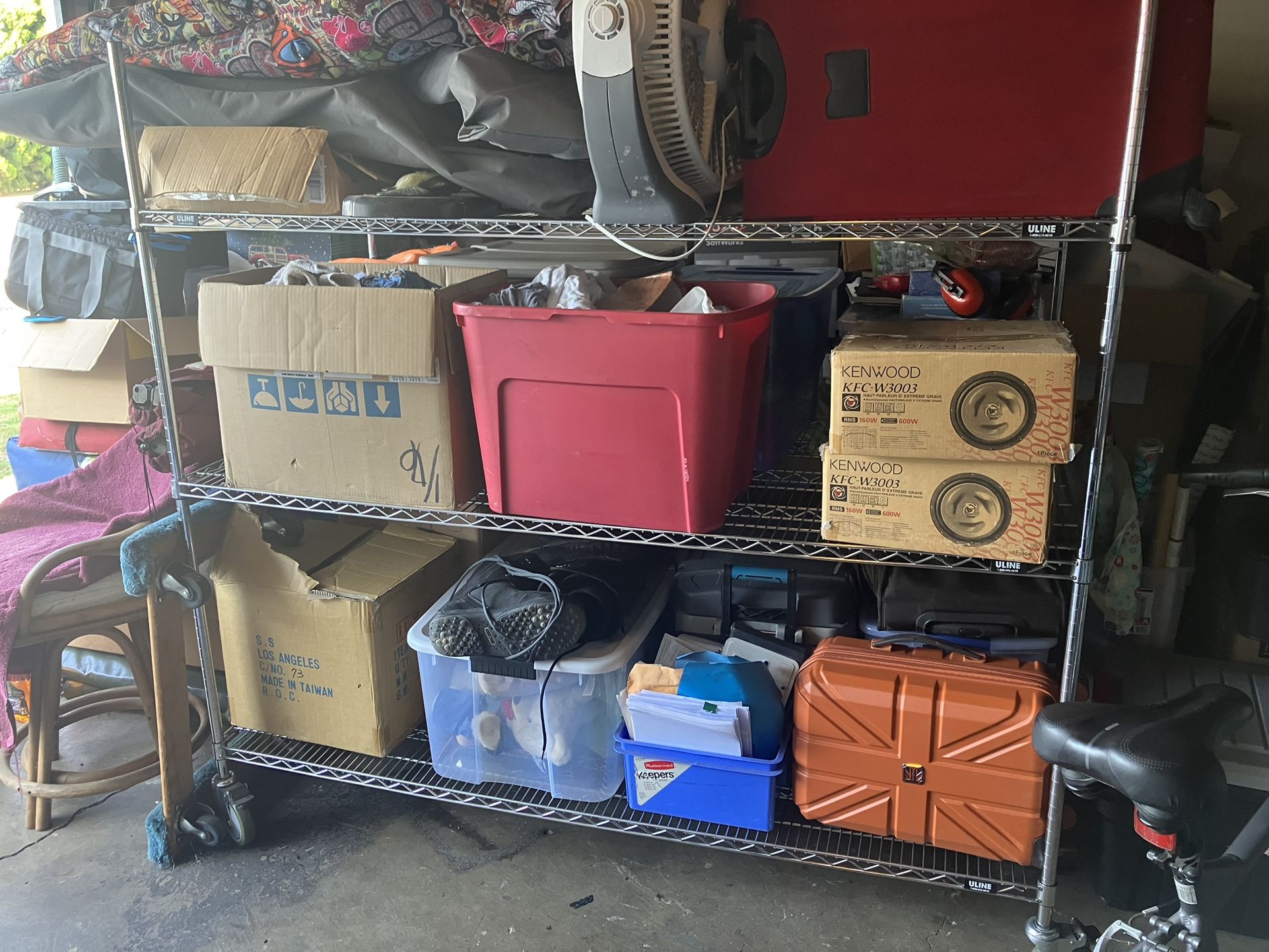 Uline Stainless Steel Mobile Shelving