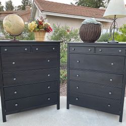 Dark Solid Wood Dresser Chest of Drawers Furniture Set