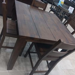 *Now $499!!!*---Stellar Brantley Dining Table Sets W/4 Chairs---Delivery And Financing Available😉