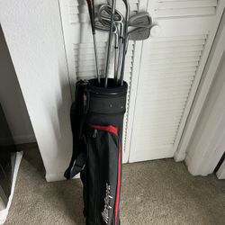 Carry Golf Bag And Clubs 