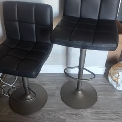 Two Adjustable Barstools
