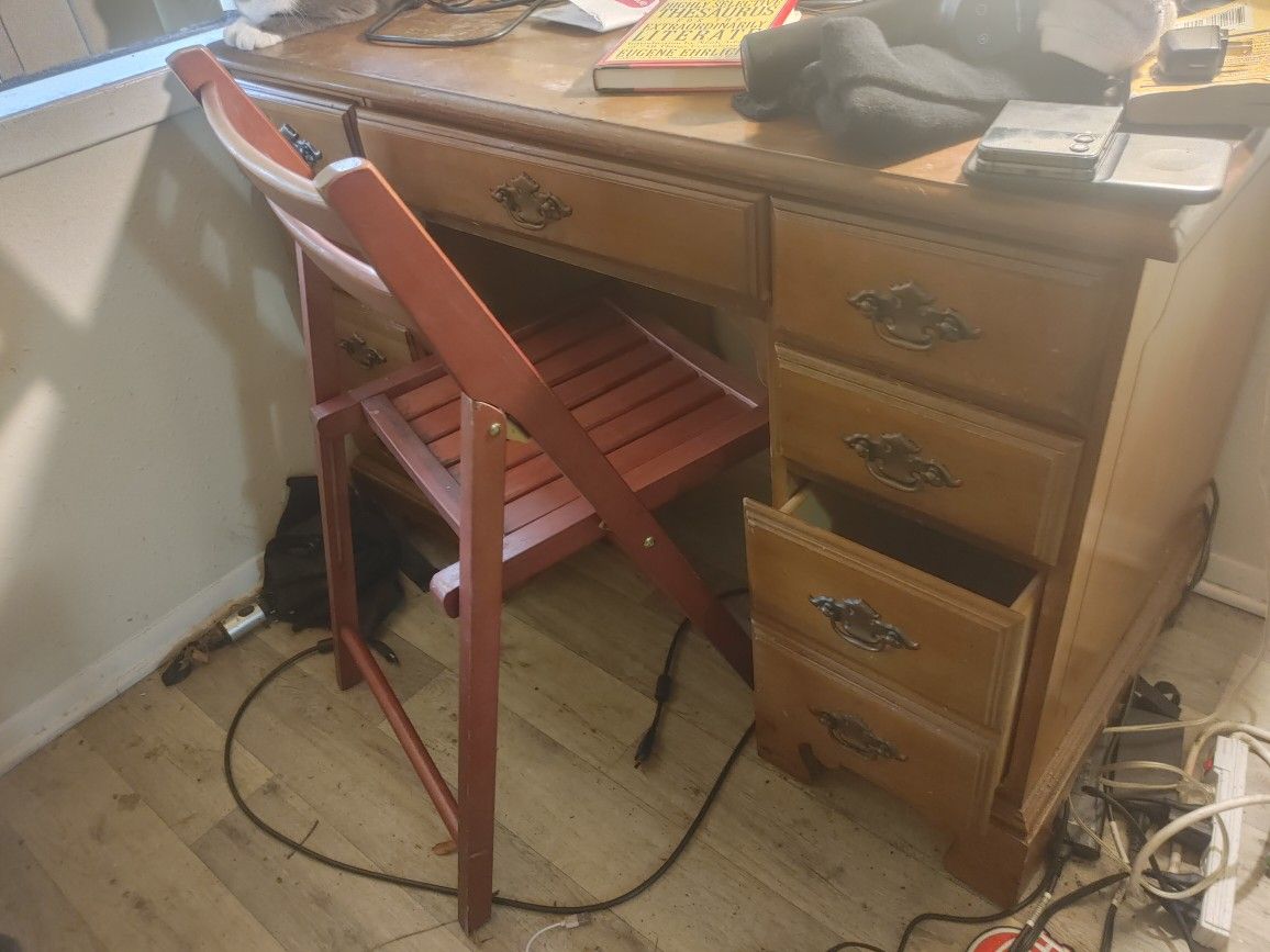 Antique Computer Desk And Chair