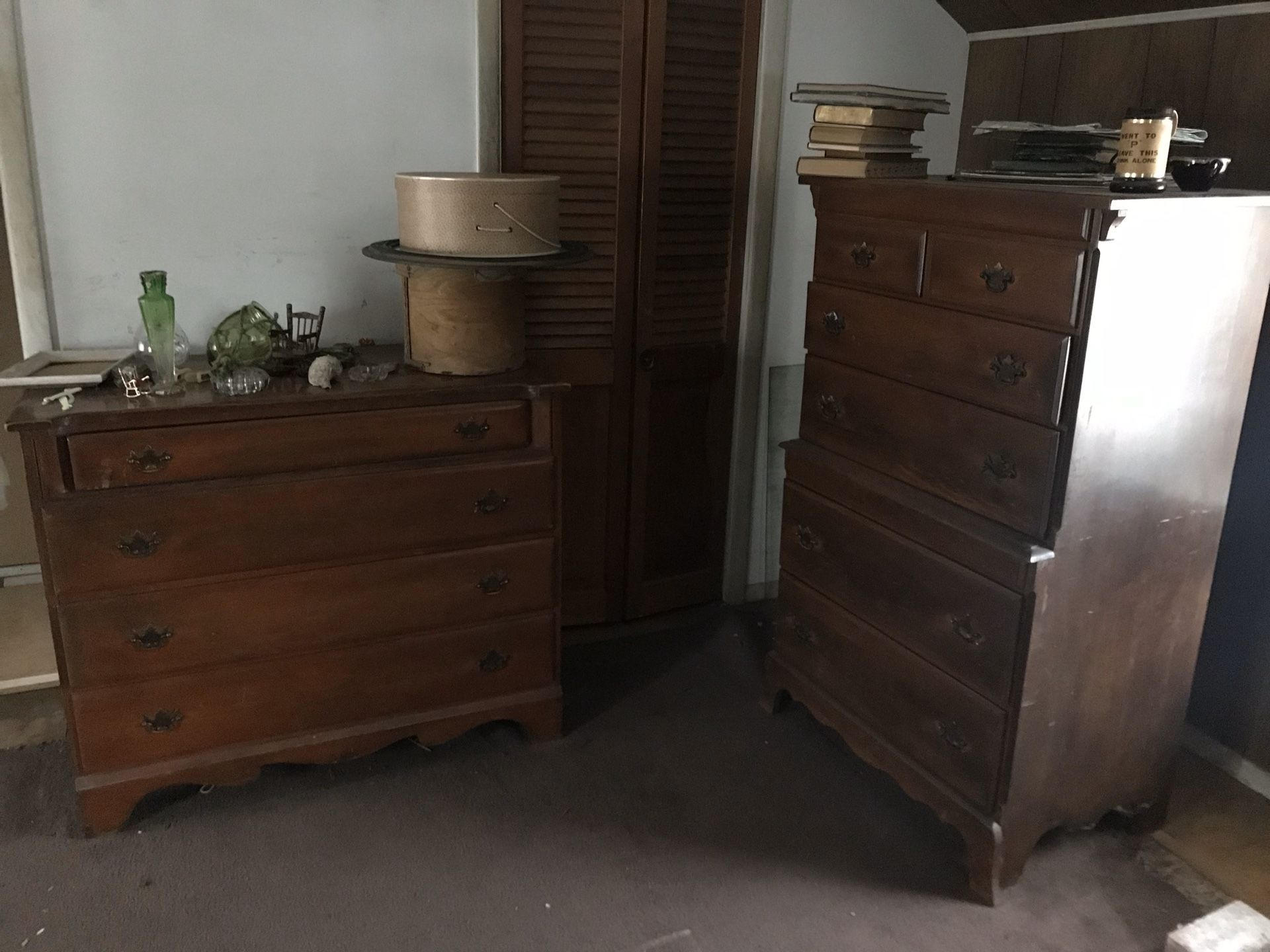 Antique dresser and highboy