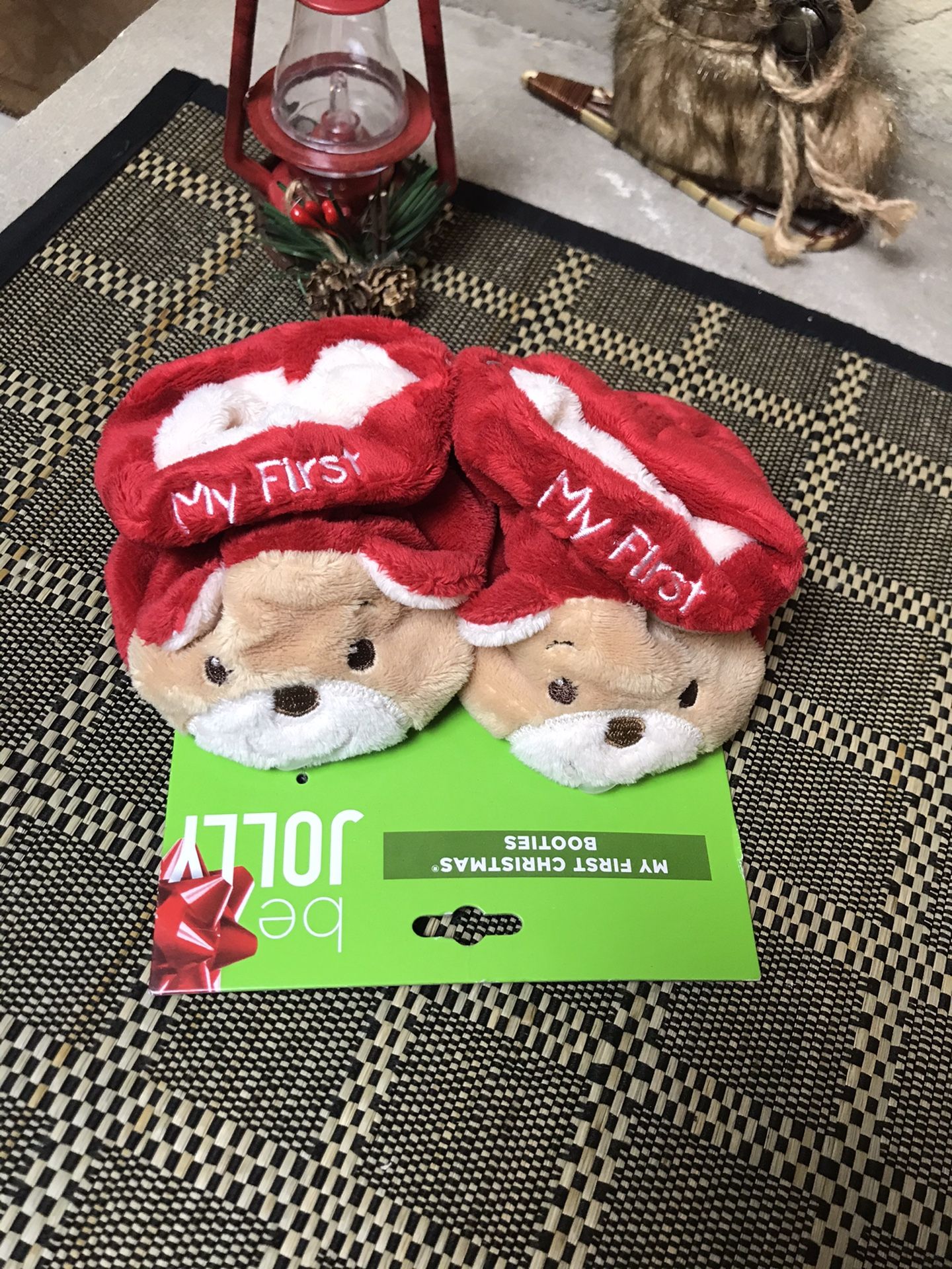 Be Jolly My First Christmas BOOTIES Ages 0 to 6 Months New