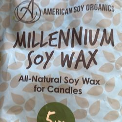 Bag of organic natural soy wax for a candle making
