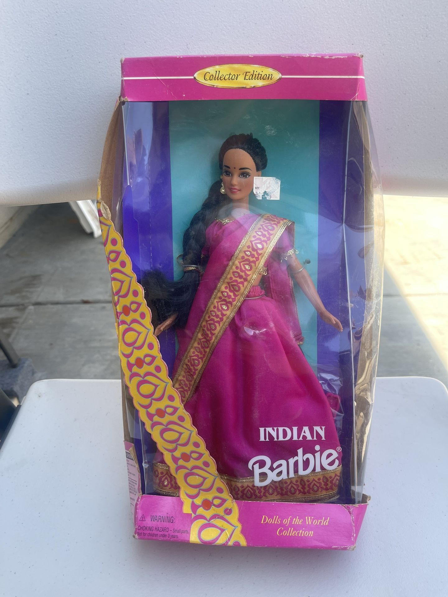 1995 INDIAN BARBIE COLLECTION BOX IS DAMAGED