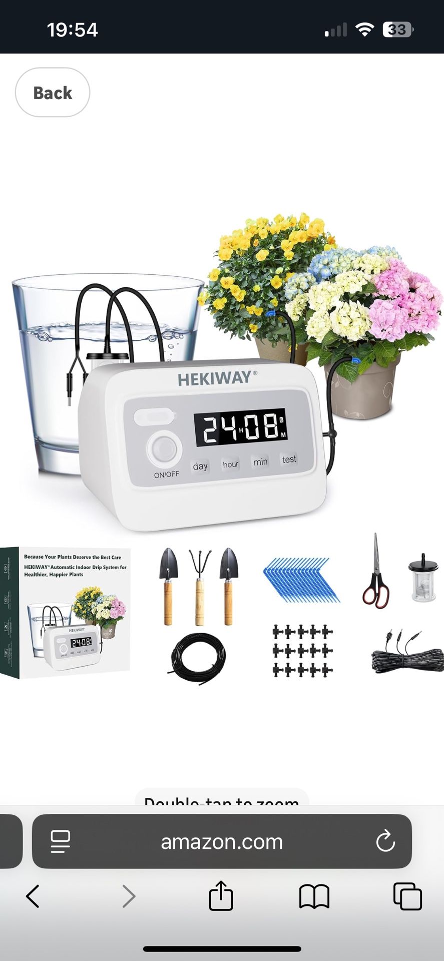 82FT Automatic Plant Watering System–HEKIWAY 390 Adjustable Watering Modes, Supports 25-36 Pots | Indoor Garden System & Vacation Plant Watering Devic