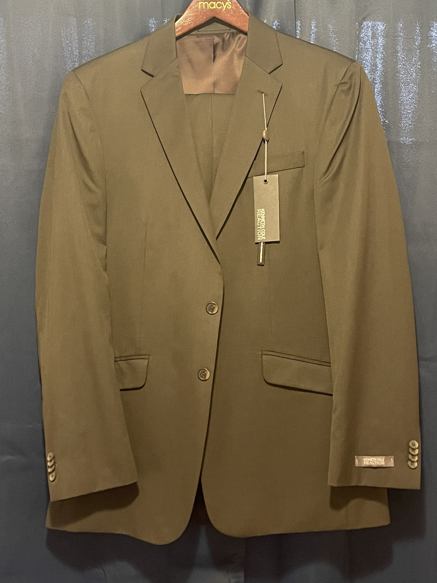 Brown Striped Kenneth Cole Reaction Suit