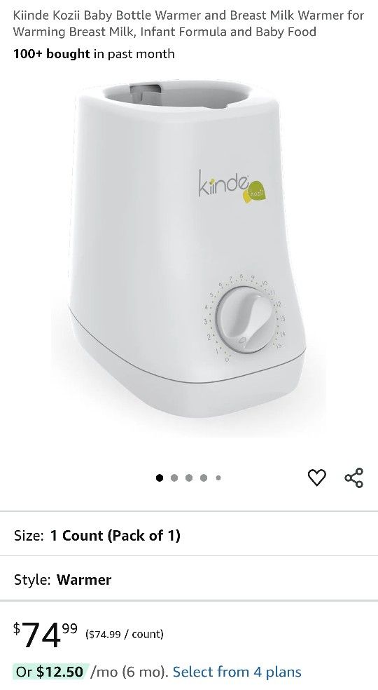 Kiinde Kozii Baby Bottle Warmer and Breast Milk Warme