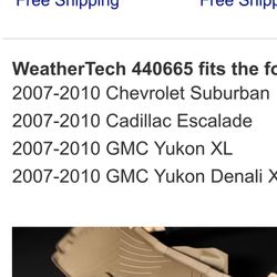 Weather Tech an Escalade a suburban GMC Yukon 2000