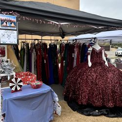 Pop-up-Market New Wedding Quince Prom Sweet 16 Ballgown Party Dress