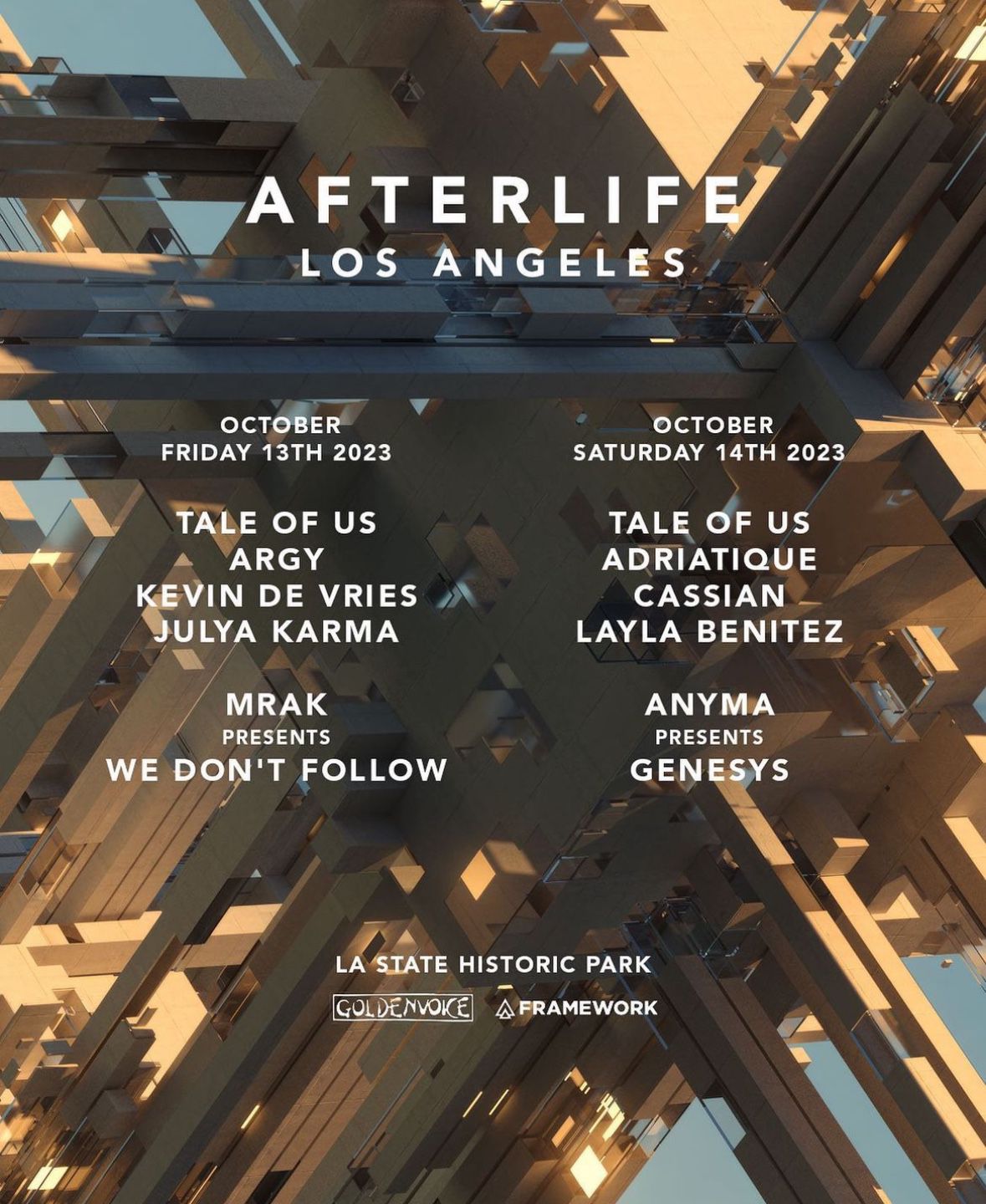 Afterlife LA Friday Ticket For Sale. 