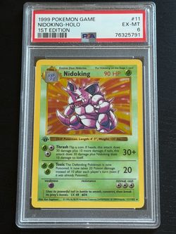 1999 Pokemon Nidoking Holo 1st Edition PSA 6