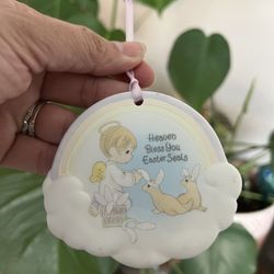 Vtg Precious Moments Heaven Bless Easter Seals Ornament 1999  