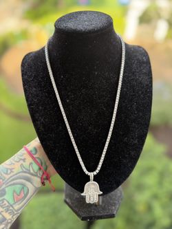 Diamond Tennis Chain With Pendant