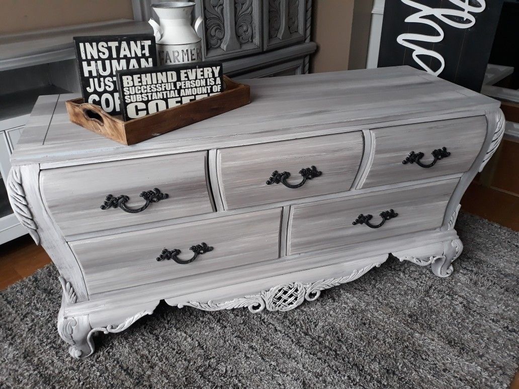 Rustic Grey French Dresser