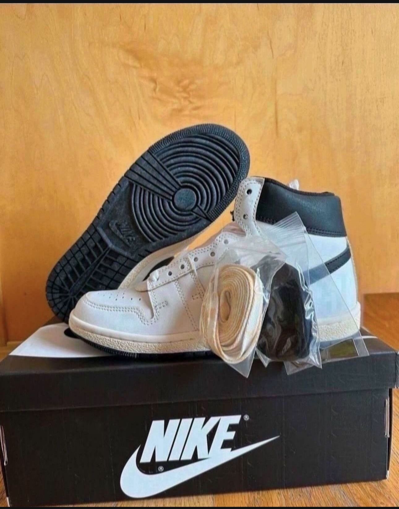 Nike Jordan Air Ship PE SP A Ma Maniere White Black Size 6.5 Men’s/ 8 Womens DX4976-100 Brand New