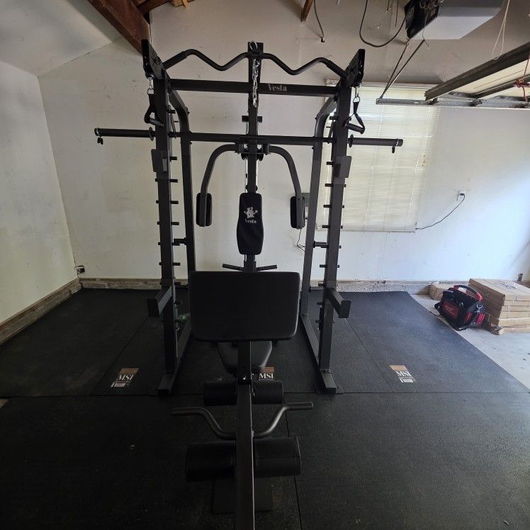 Smith Machine 2001 | Multi-Use Adj Bench | Gym Equipment | Fitness | Squat Rack | Excercise |🔴WEIGHTS AND BARBELL SOLD SEPARATELY 🔴 FREE DELIVERY 🚚
