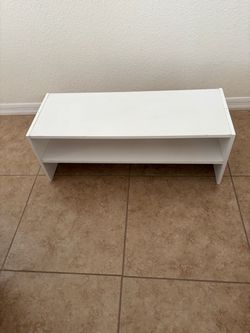 White 2-Tier Shoe Shelf