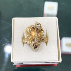 14k Diamond Snake Ring 