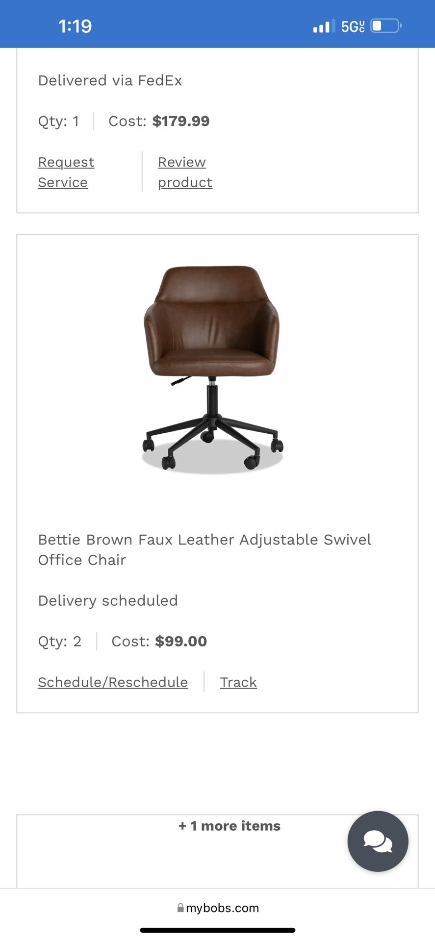 Brand new brown Leather Office Chair
