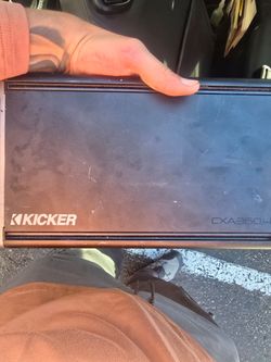 Kicker 800w amp and 4 channel audio enhancer