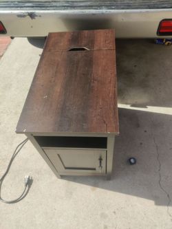 Corded Nightstand/side table