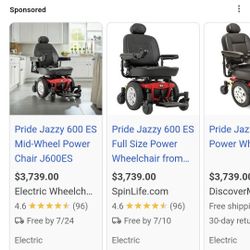 Jazzy 600 Es Electric Chair Retail Is 3800$