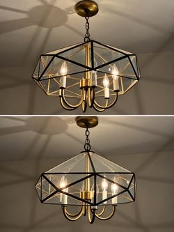 Brass Ceiling light chandelier vintage