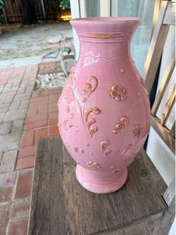 Anthropologie Pink Ceramiche Virginia large floor Vase