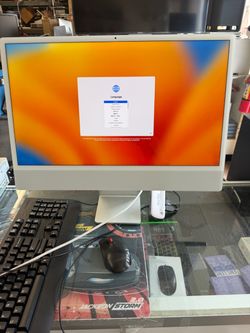 Apple iMac 24” M1 Silver 8GB RAM 256GB SSD w/ Keyboard & Mouse