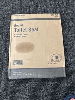 Enameled Wood Toilet Seat White