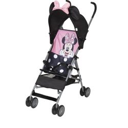 Disney Baby Comfort Height Character Umbrella Stroller with Basket, Peeking Minnie