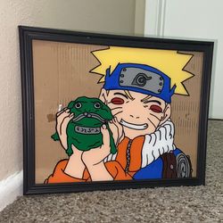 Glass Anime Painting Naruto Custom Portraits Of Friends, Family, & Pets. LOCATED IN COVINA