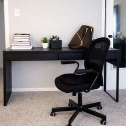 Home Office Desk And Adjustable Chair 