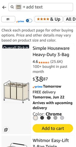 Laundry Sorter Extra Large Rolling Cart Laundry