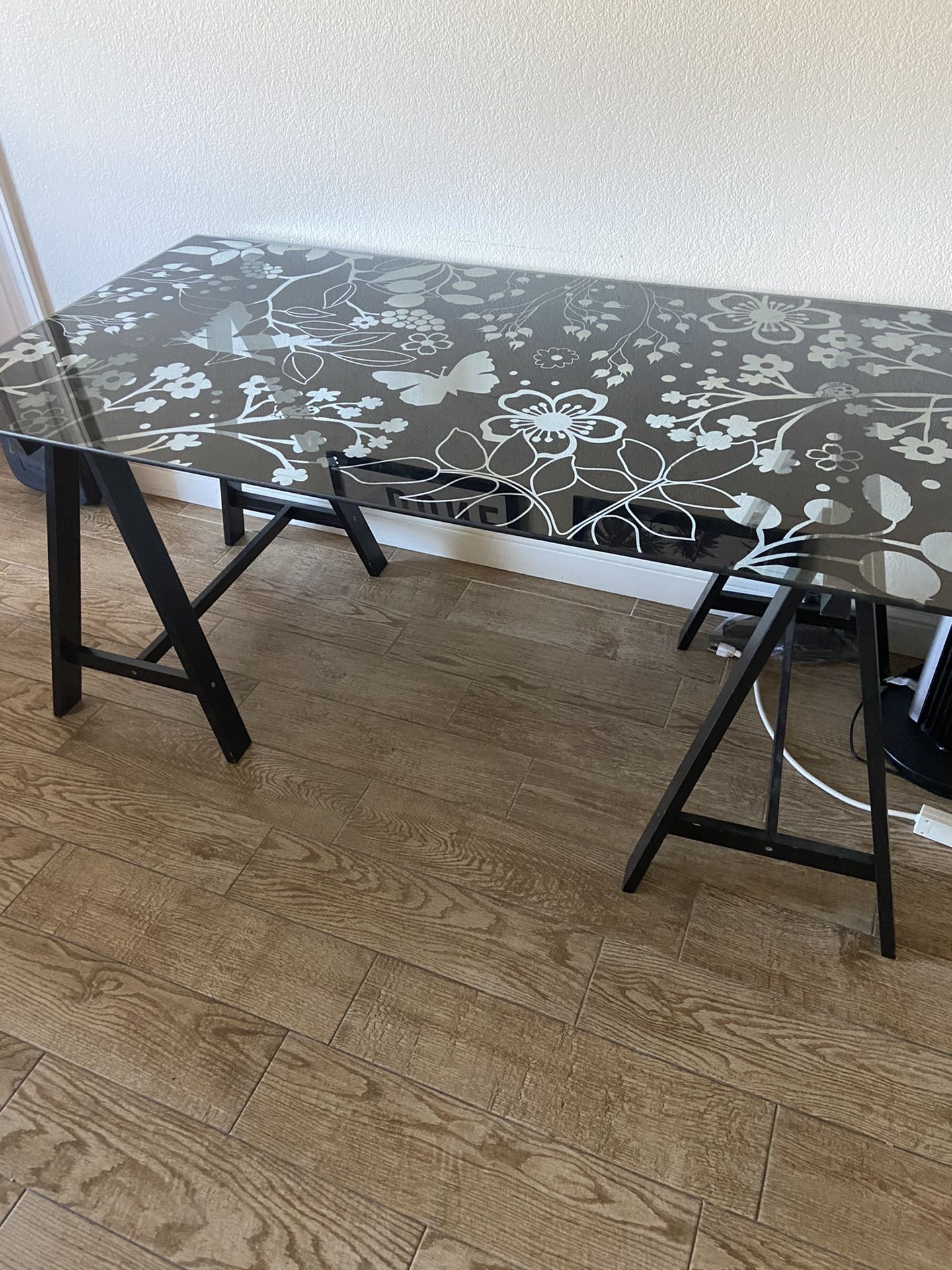 IKEA Glass Top Desk