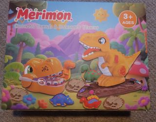 Colorful Dough and Dinosaur Set