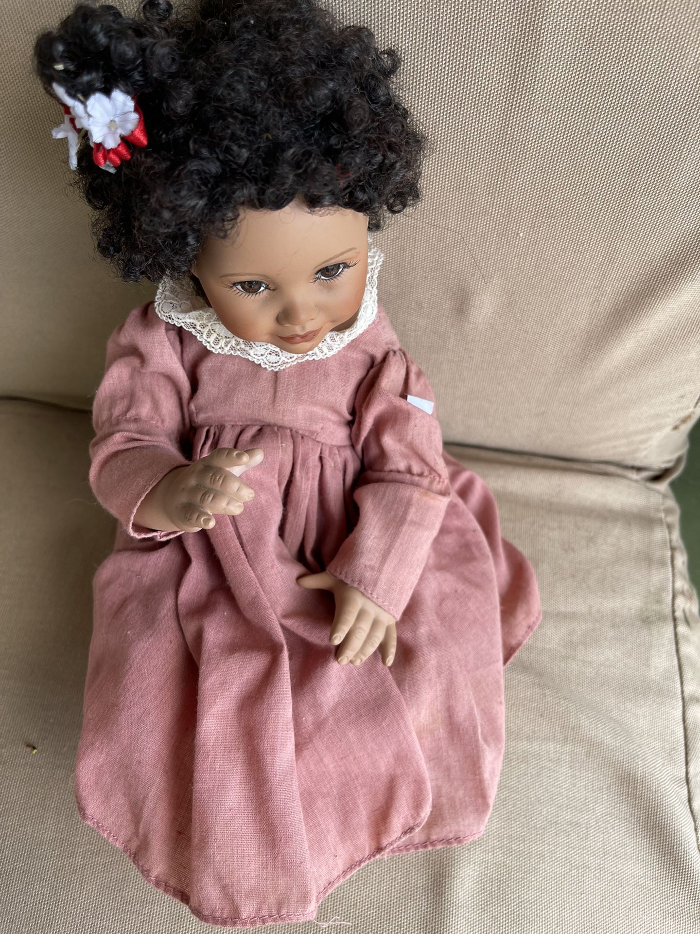 Little Girl Doll With Bow