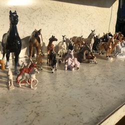 Antique Ceramic Horse Figures