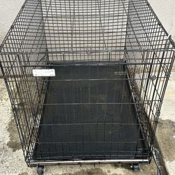 Wire Dog Crate On Wheels