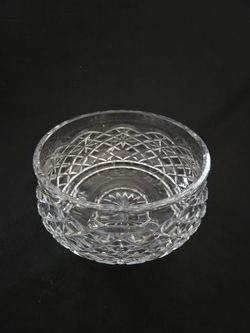 Vtg Waterford Crystal Comeragh Footed Fruit Bowl- Marked-  7.25"x5"