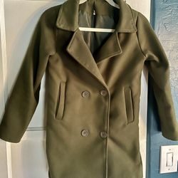 Olive Green Women’s Peacoat / Jacket - Size Small