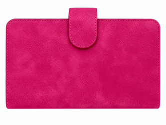 Hot Pink Faux Leather Wallet Clutch