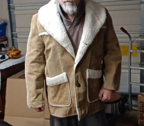 Vtg Suede and wool jacket