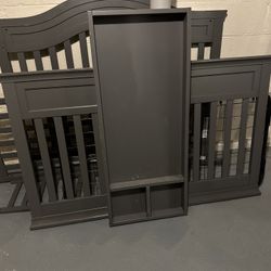 Grey Crib And Dresser Set 