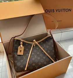 Carryall PM Classic Old Flower Full Print Shopping Bag Coated Canvas with Cowhide Trim Sub Bag Tote Shoulder Bag Tote Bag Tote Small Wom