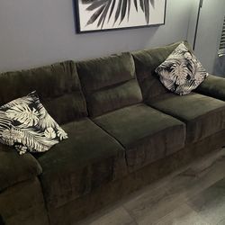 Color   A Tone  Gray Brownish.    Couch Seats  4-5 People  Very Clean. No longer Is Used.   No Pets Home