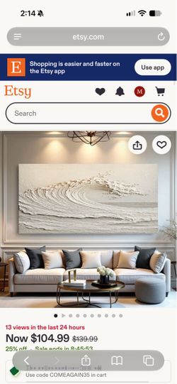 Wave wall art