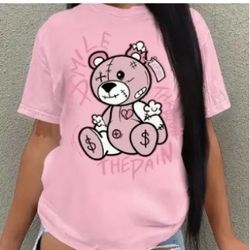 Pink Graphic T-Shirt And Women’s Brown Jumpsuit